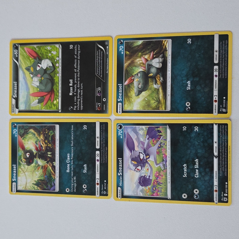 Pokemon Sneasel And Hisuian Sneasel Trading Cards